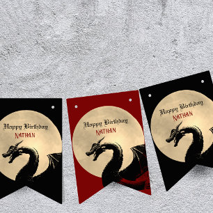 Mythical Dragon Personalised Birthday Bunting