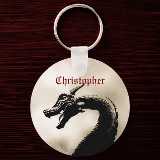 Mythical Dragon Personalised Key Ring