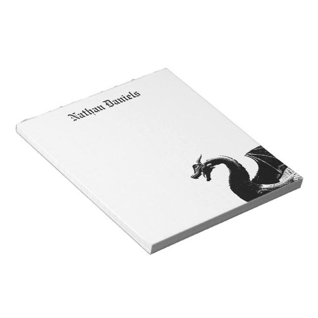 Mythical Dragon Personalised Notepad (Angled)