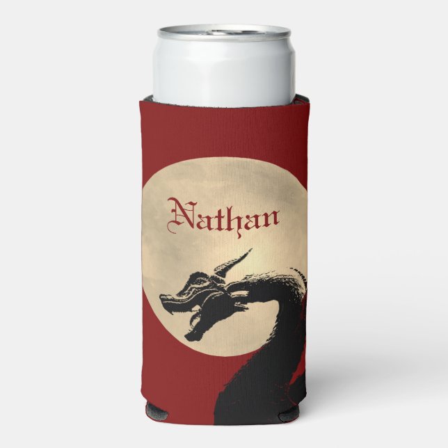 Mythical Dragon Personalised Seltzer Can Cooler (Seltzer Front)