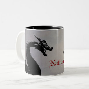 Mythical Dragon Personalised Two-Tone Coffee Mug