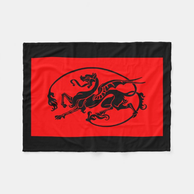 Mythical Dragon, Year of the Dragon Design Fleece Blanket (Front (Horizontal))