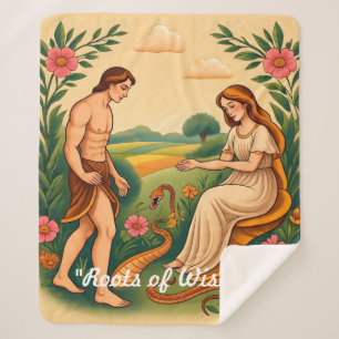 "Mythical Eden Bloom" Sherpa Blanket