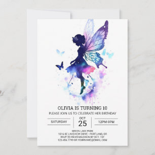 Mythical Elegant Fairy Birthday Invitation