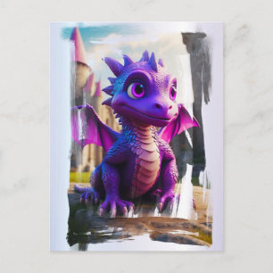 *~* Mythical Fantasy AP48 Kids Dragon Cartoon Postcard