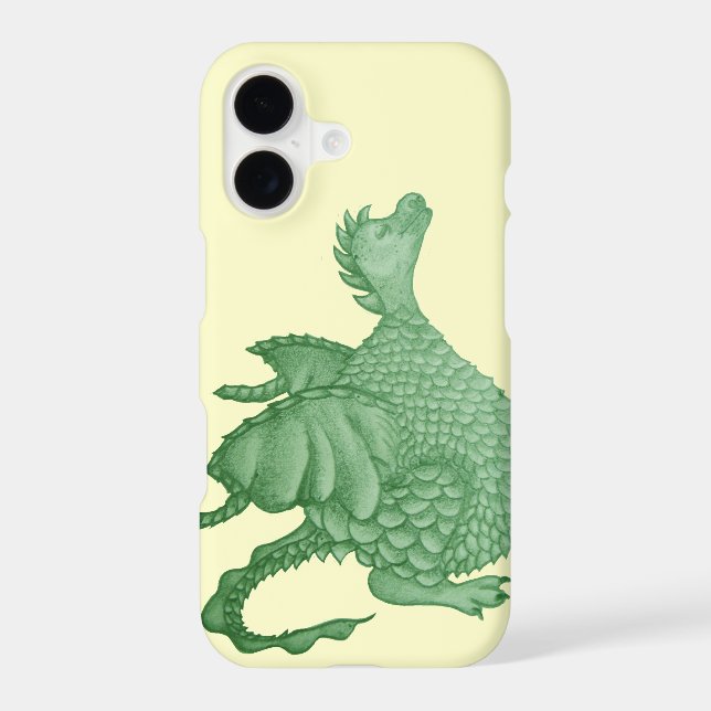 mythical fantasy creature cute green dragon (Back)