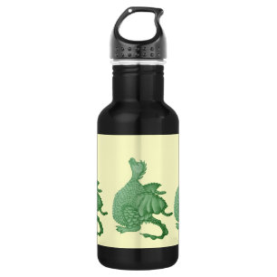 mythical fantasy creature cute green dragon 532 ml water bottle
