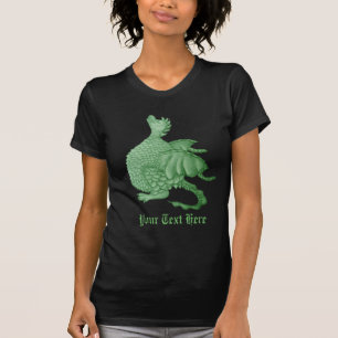 mythical fantasy creature cute green dragon T-Shirt