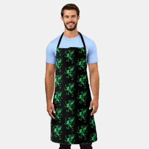 Mythical Fantasy Green Griffin Apron