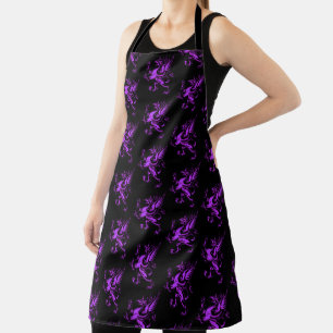 Mythical Fantasy Purple Griffin Apron