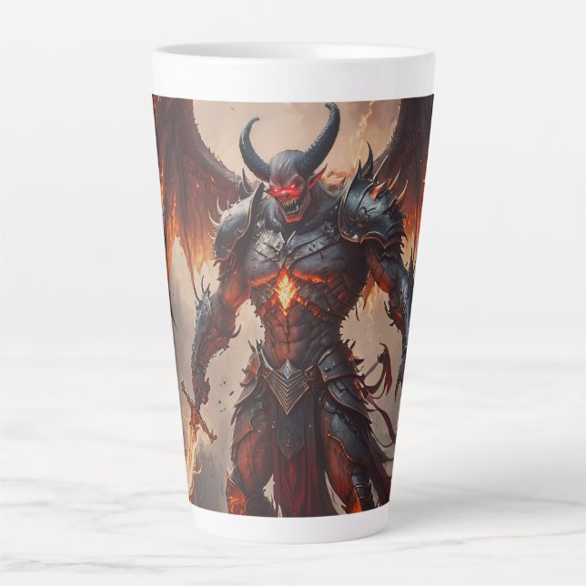 Mythical Fiery Demon Latte Mug (Front)