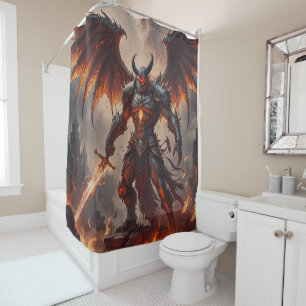 Mythical Fiery Demon Shower Curtain