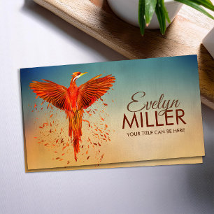 Mythical Fire Rising Phoenix Bird  Business Card