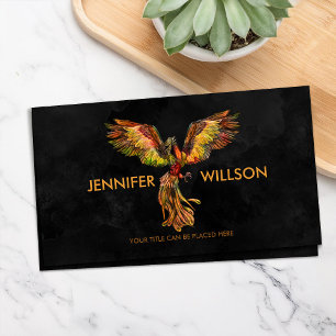 Mythical Fire Rising Phoenix Bird  Business Card