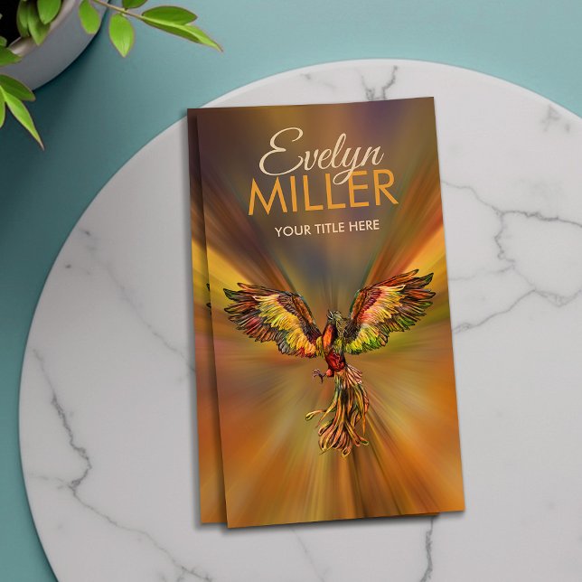 Mythical Fire Rising Phoenix Bird  Business Card (Creator Uploaded)