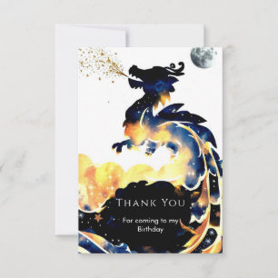 Mythical Fun Dragon Birthday Thank You Card
