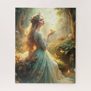 Mythical Girl in Forest Setting Jigsaw Puzzle