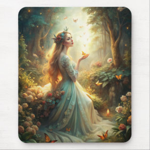 Mythical Girl in Forest Setting Mouse Mat
