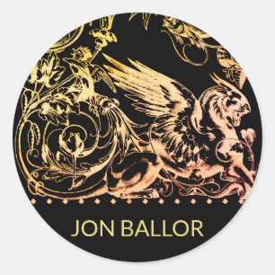 Mythical Griffin Beast Classic Round Sticker