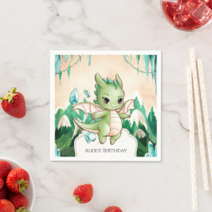 Mythical Kids Dragon Birthday Napkin