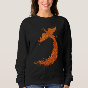 Mythical Legend Flying Phoenix Flames Mythologist Sweatshirt