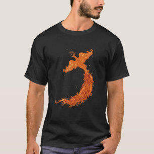Mythical Legend Flying Phoenix Flames Mythologist  T-Shirt