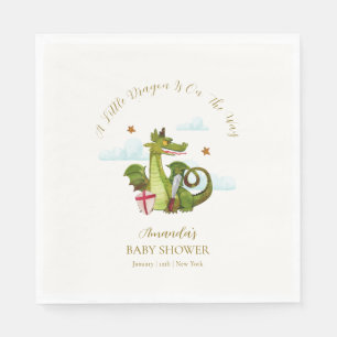 Mythical Little Dargon Cloud Star Baby Shower Napkin
