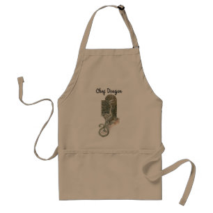 Mythical Lizard Dragon on Rocks, Vintage Mythology Standard Apron