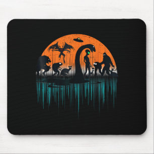 Mythical Loch Ness Bigfoot Mothman Aliens Funny Cr Mouse Mat