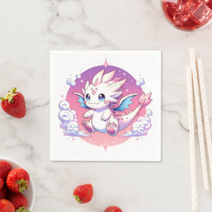 Mythical Pastel Dragon Baby Shower Napkin