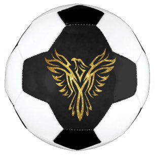 Mythical Phoenix Bird Rising Logo (Faux Gold) Football