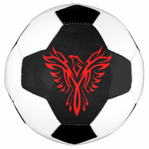 Mythical Phoenix Bird Rising Logo (Red) Football