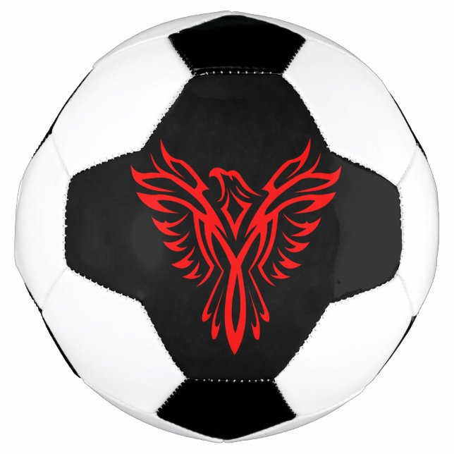 Mythical Phoenix Bird Rising Logo (Red) Football (Front)