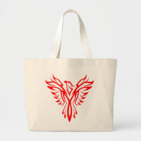 Mythical Phoenix Bird Rising Logo (Red)