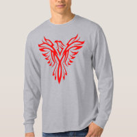 Mythical Phoenix Bird Rising Logo (Red)