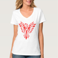 Mythical Phoenix Bird Rising Logo (Red)