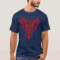 Mythical Phoenix Bird Rising Logo (Red)