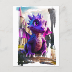 *~* Mythical  PHOTO AP48 Kids Dragon Cartoon  Postcard