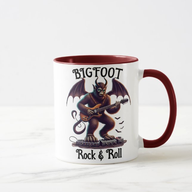 Mythical Rockstar: Bigfoots Guitar Solo Mug (Right)