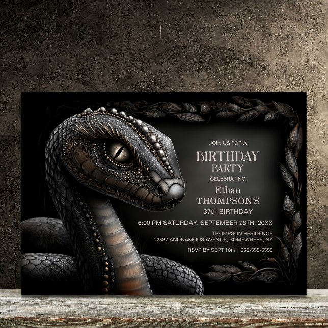 Mythical Snake Birthday Party Invitation (Creator Uploaded)