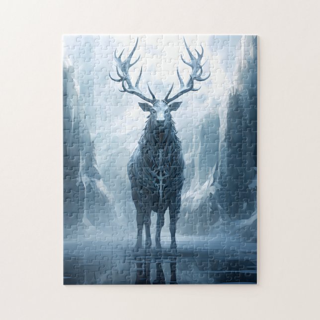 Mythical Stag in winter. Jigsaw Puzzle (Vertical)
