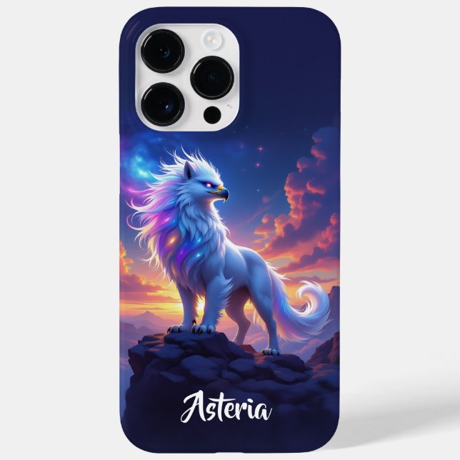 Mythical White Griffin on Top of the World Case-Mate iPhone Case (Back)