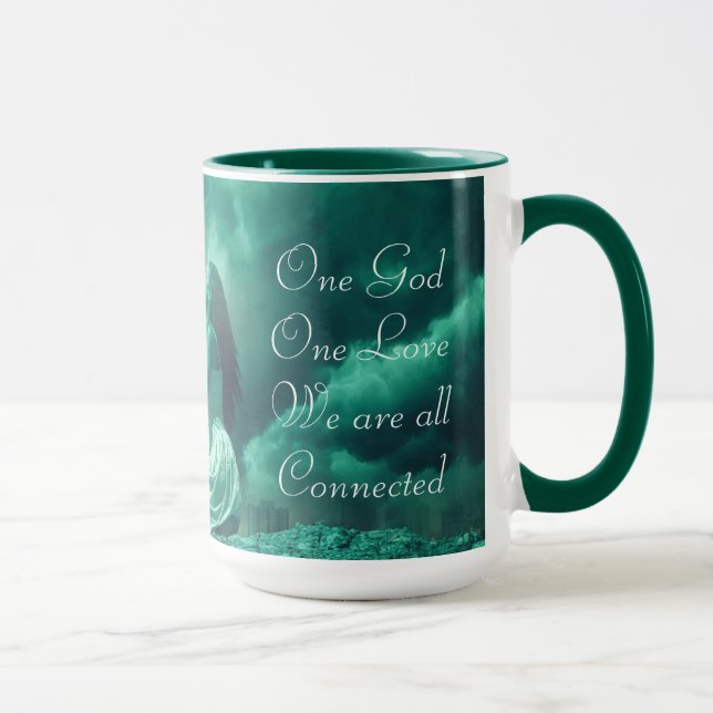 Mythical Woman Sending out Prayers to the Universe Mug (Right)