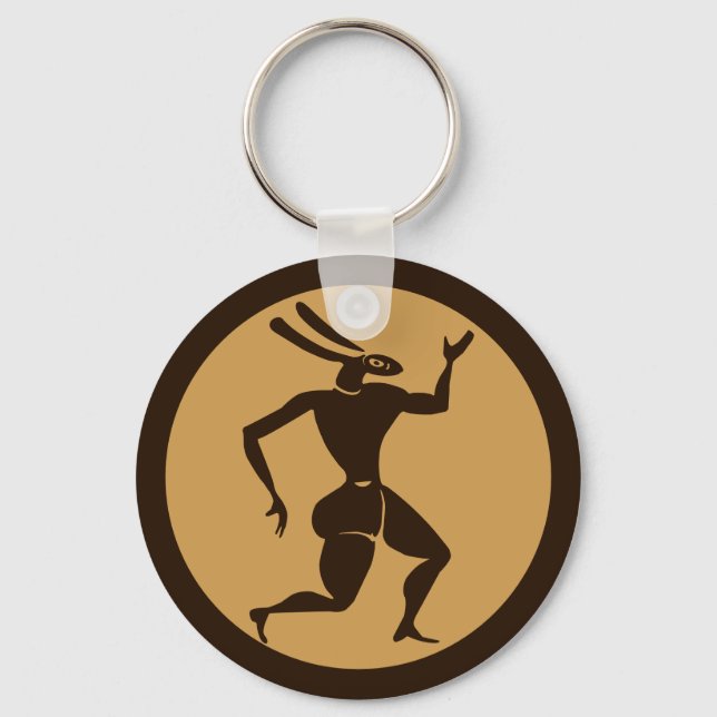 Mythological Rabbit Creature from Kamiros Amphora Key Ring (Front)
