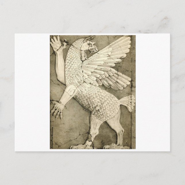 Mythological Winged Figure Postcard (Front)