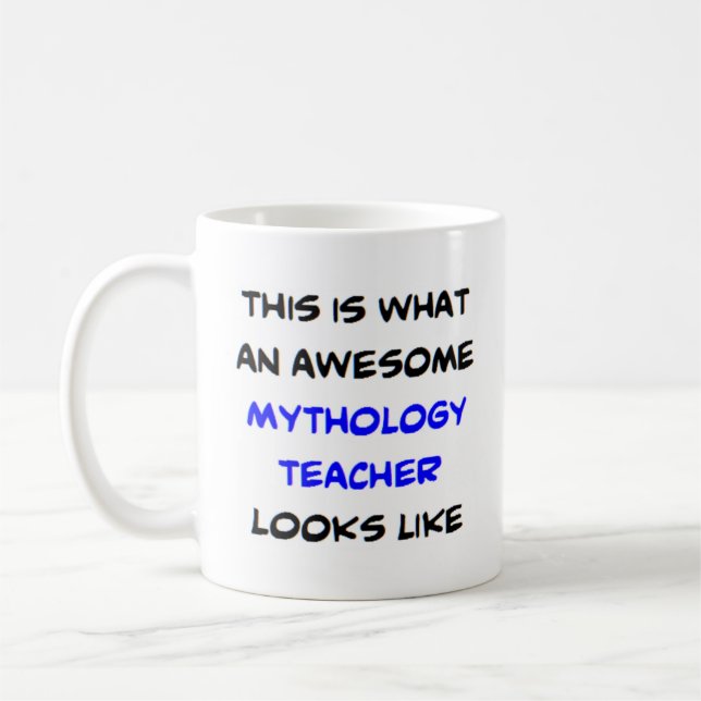 mythology teacher, awesome coffee mug (Left)