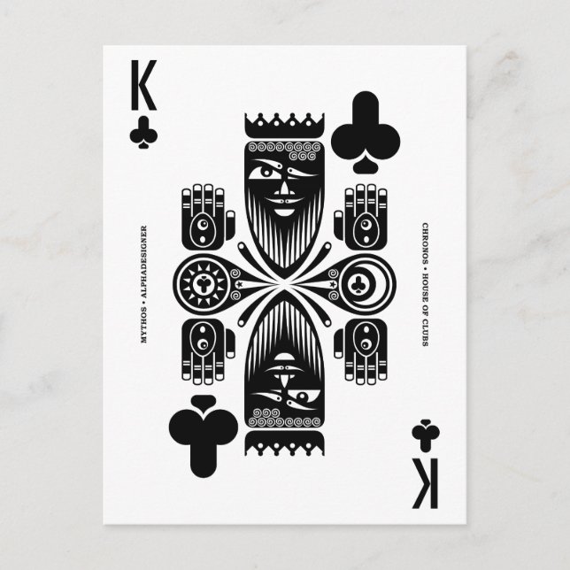 Mythos Chronos King of Clubs Postcard (Front)