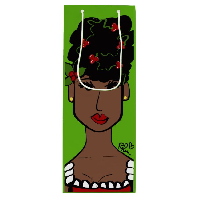 Mz Christmas Wine Gift Bag (Front)