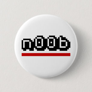 n00b 6 cm round badge