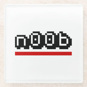 n00b glass coaster